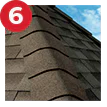 6 Ridge Cap Shingles